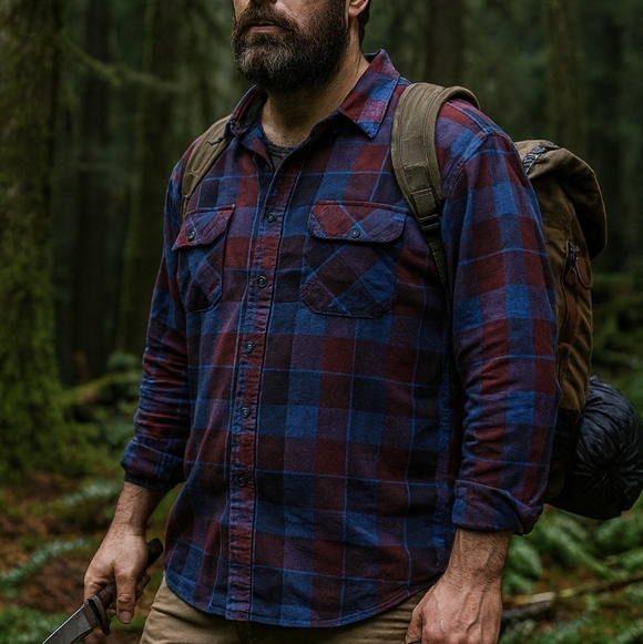 Coleman Flannel shirt Men's Size Medium red plaid - Picture 1 of 7